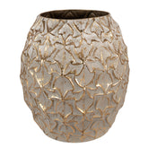 Antik arany színű,, dekor fém kaspó.